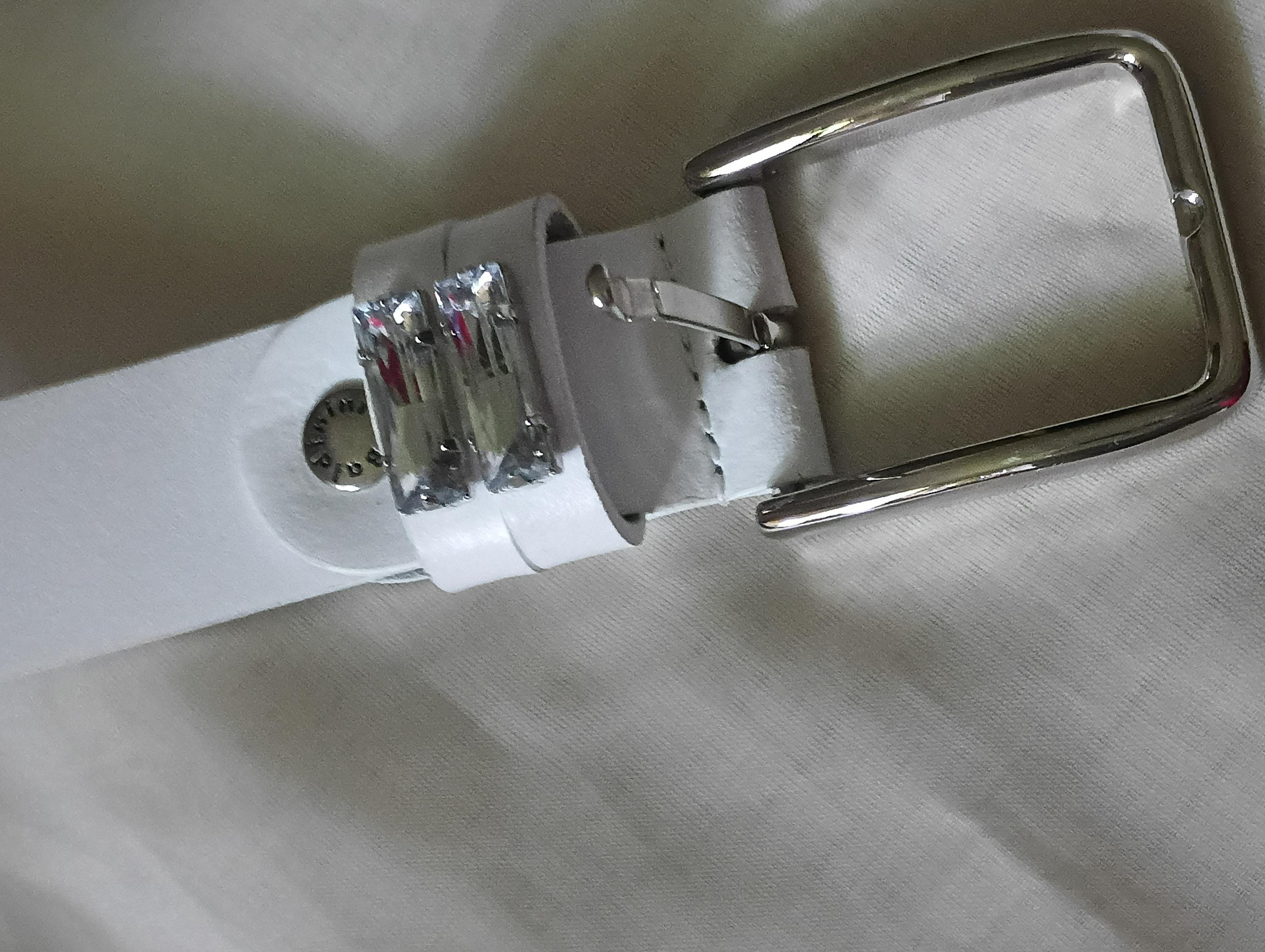 Vera Pelle Genuine Leather Belt White Starfish Oversized Buckle Size Large Vera Pelle Belts - Etsy main image 4