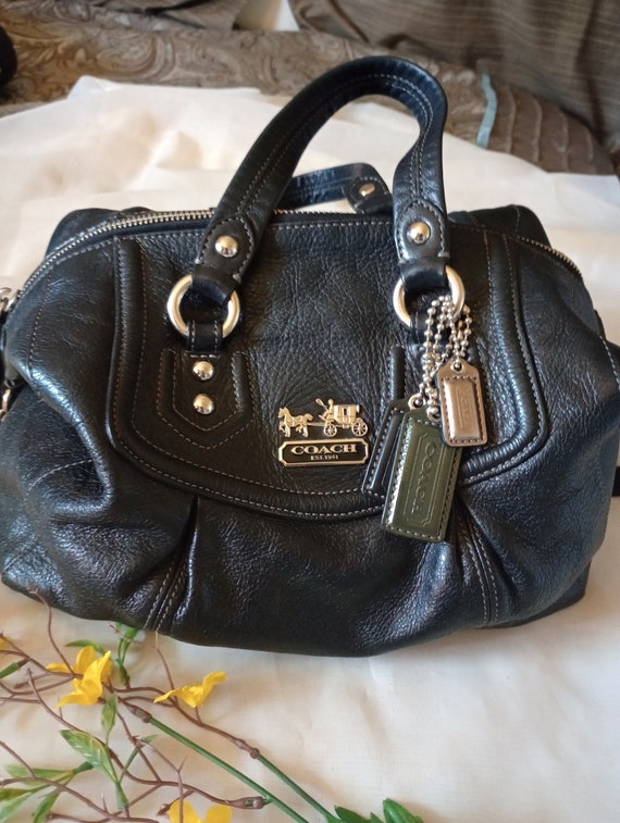 Coach Madison Audrey Black Leather Handbag - image 4