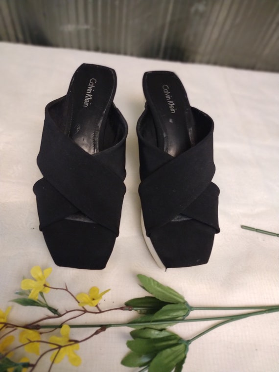 Calvin Klein Shayna Wedge Platform Sandals Size 8