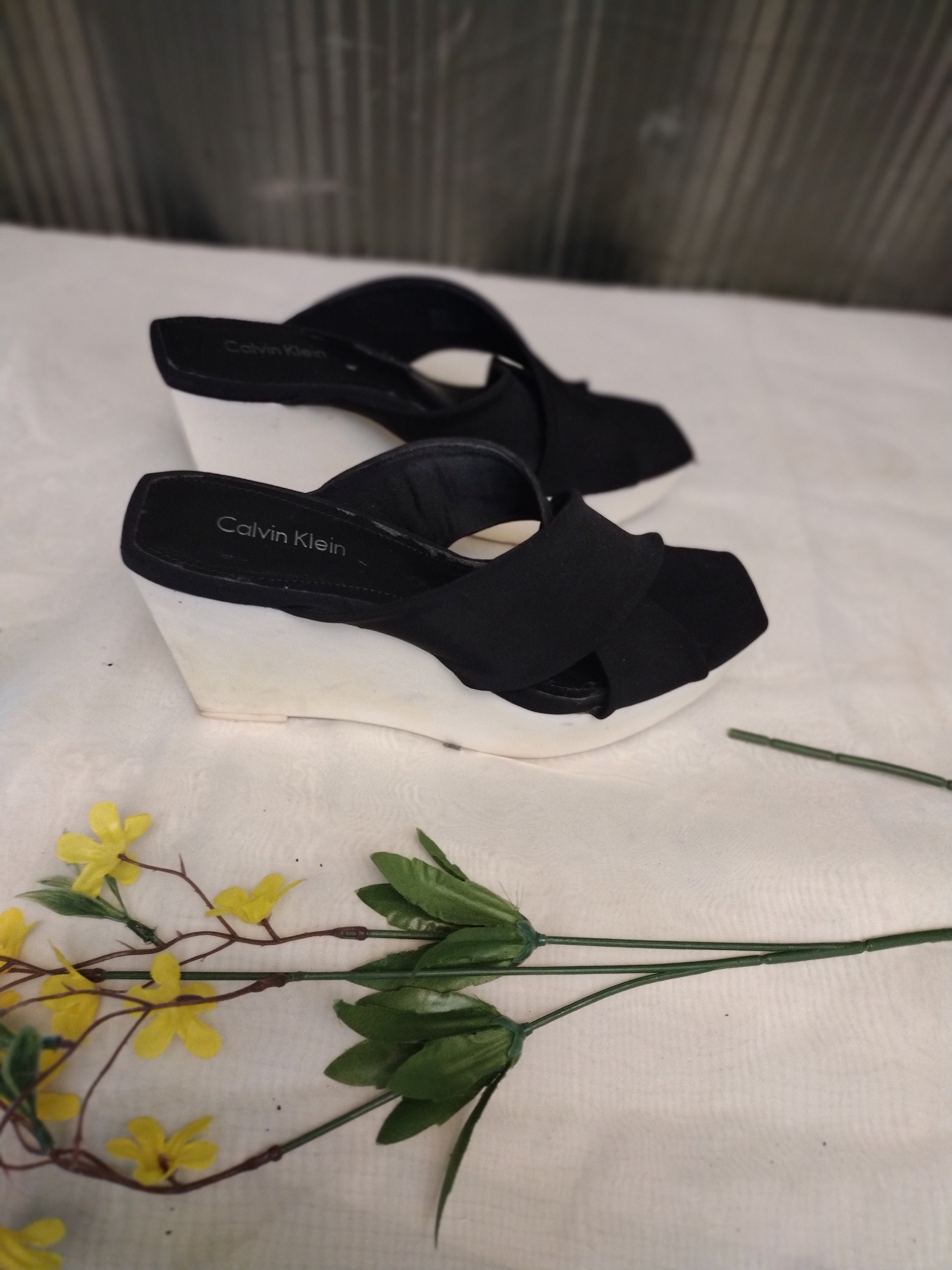 Calvin Klein Shayna Wedge Platform Sandals Size 8 - Etsy