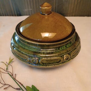 Vintage Mid Century Studio Pottery Bowl with Lid