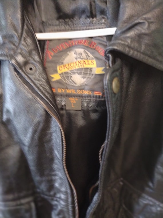 Wilson Leather Black Leather Adventure Bound Jacket Size L Wilson Leather Black Leather Adventure Bound Jacket Size L