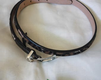 Brighton Cheetah Leopard Print Hair on Hide Slim Belt Size L 34
