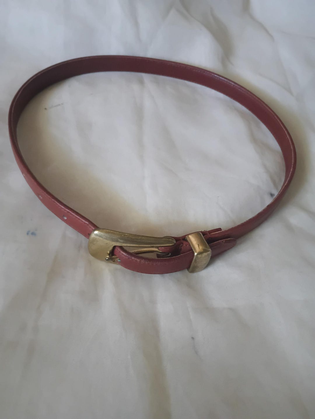 Coach Vintage British Tan Cowhide Leather Slim Belt #3909  display picture 2
