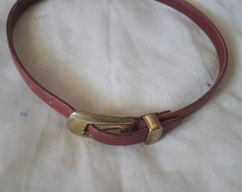 Coach Vintage British Tan Cowhide Leather Slim Belt #3909 Size 30 inches S