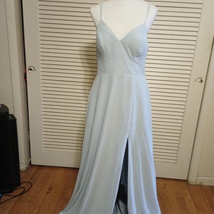 strapless blush bridesmaid dress ZAPAKA Women Blush Pink A-Line Bridesmaid Dress Strapless Pleated Tiered Long Wedding Guest Dress, Dusty Blue / US22W main image 0
