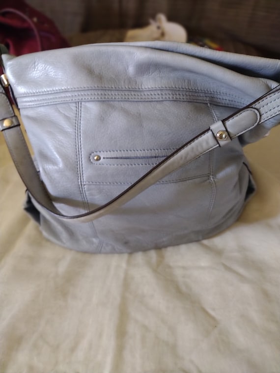 B Makowsky Large Leather Shoulder Handbag - image 2