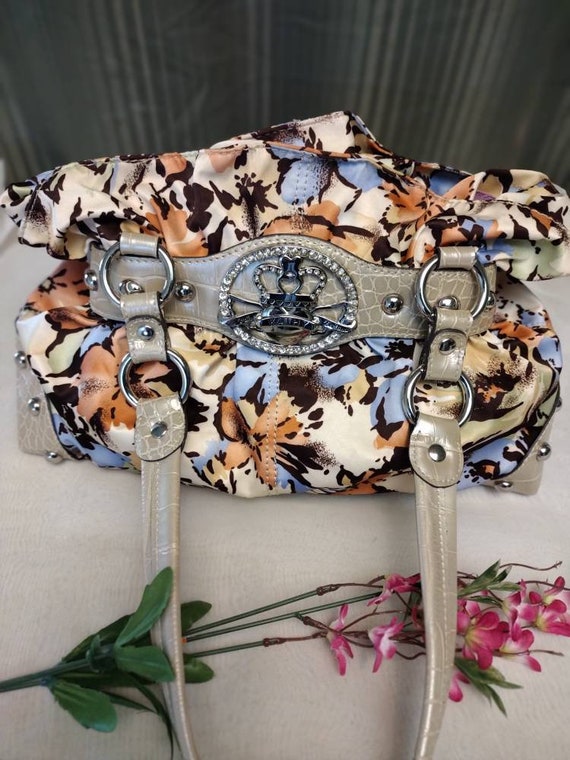 VTG Y2K 2000s Kathy Van Zeeland Corset Purse Handbag Floral & Clutch