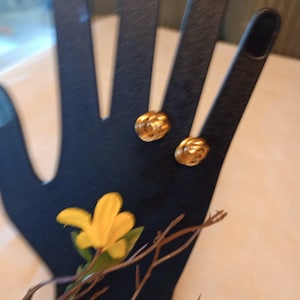 Monet Vintage Goldtone Stud Earrings