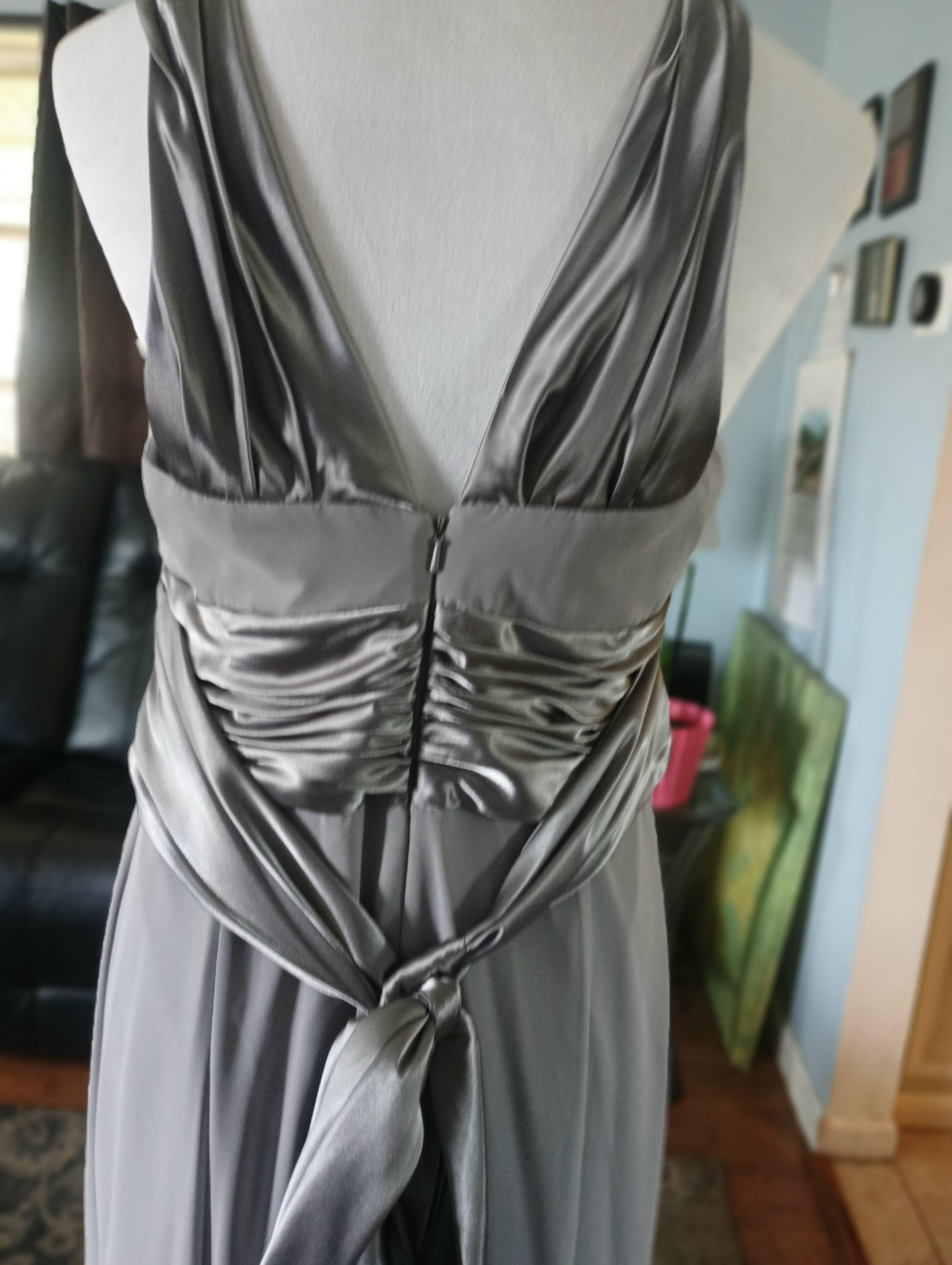 david's bridal gray bridesmaid dresses David Elegant Grey Wedding Dress Size 14 59