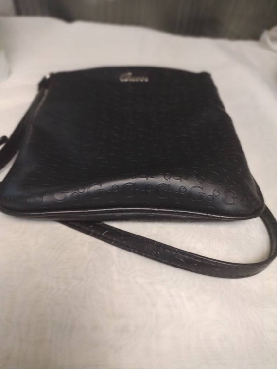 Guess Small Black Leather Monogram Crossbody Hand… - image 3