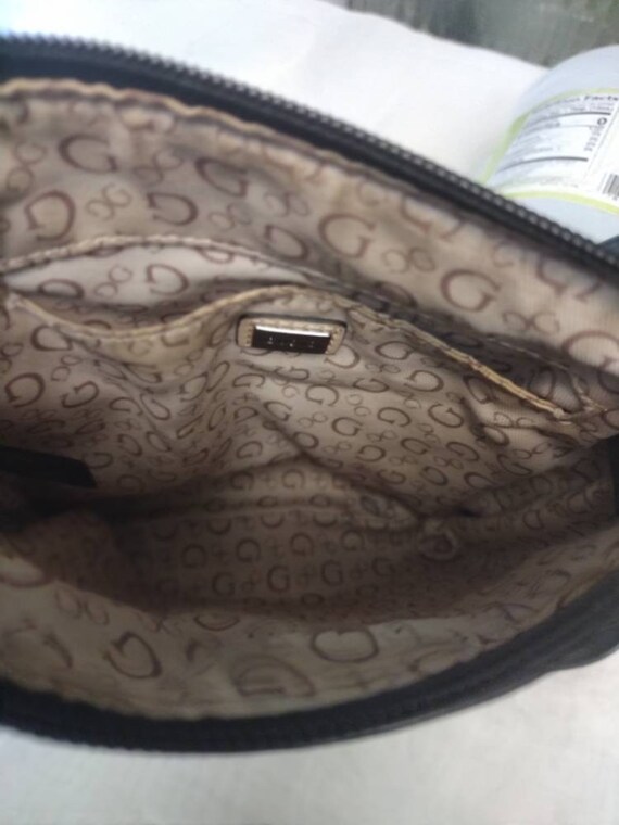 Guess Small Black Leather Monogram Crossbody Hand… - image 4