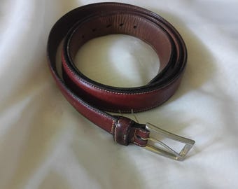 Brooks Brothers Vintage Brown Leather Men&#39;s Belt  Size 40/100 Made in the USA
