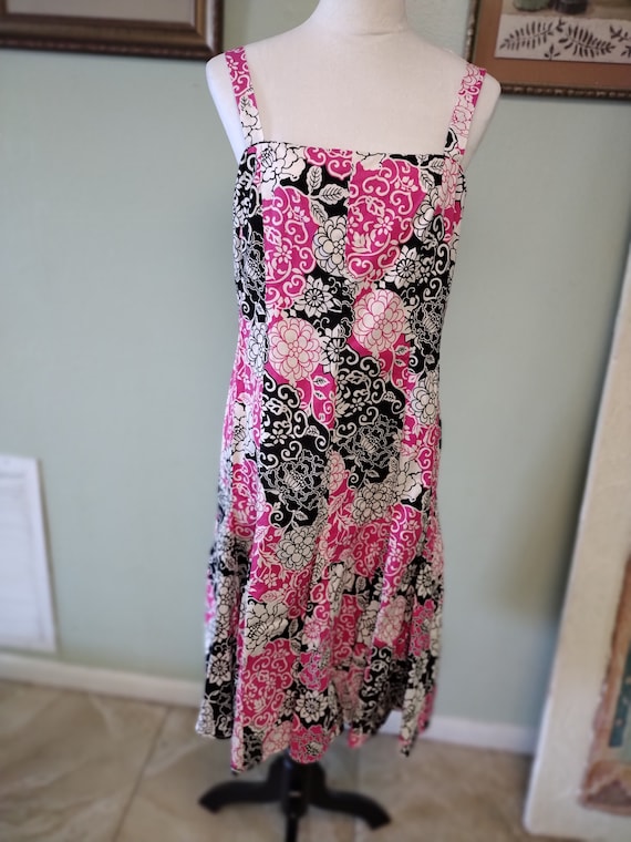 Madison Leigh Pink and Black Floral Print