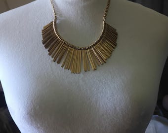 Robert Lee Morris Soho Goldtone Statement Necklace Signed Size 18 Inches