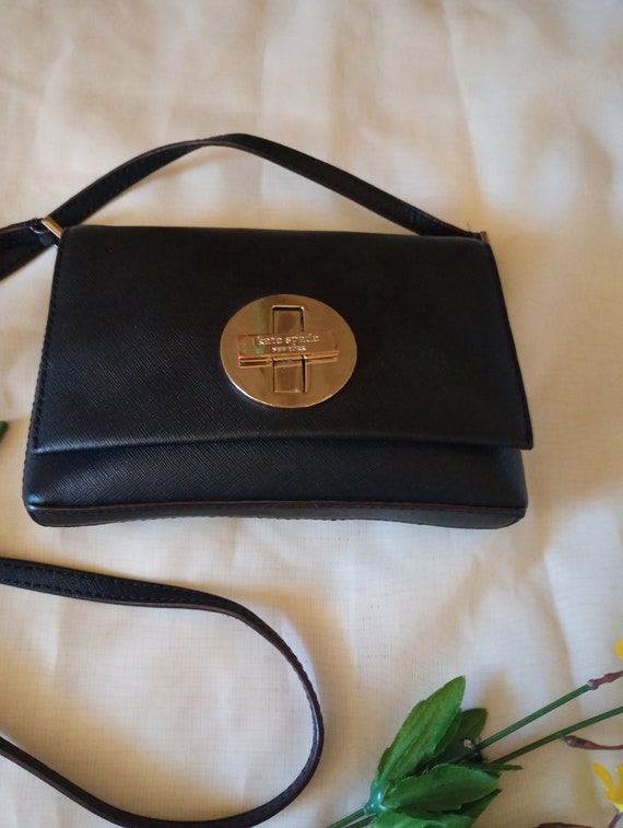 Kate Spade Newbury Lane Sally Black Safano Leather Crossbody Handbag Etsy Canada