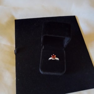 Garnet Sterling Silver.925 Ring Size  8