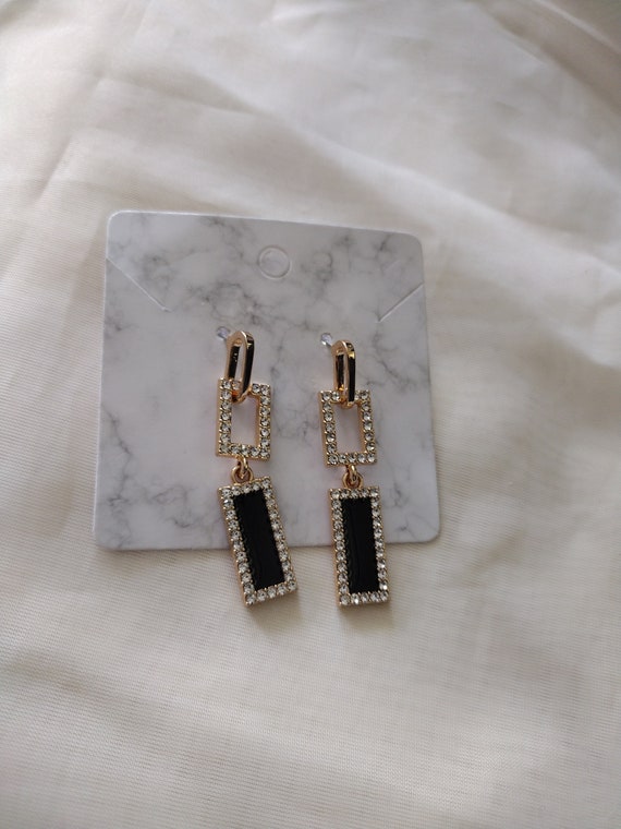 European and American Style Tassel Earrings with … - image 3