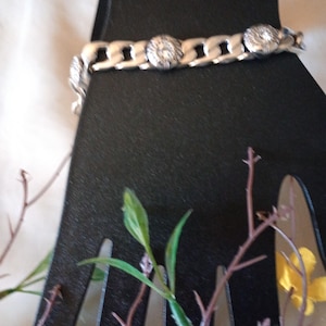 Brighton Vintage Fartina Sterling Silver and Crystal Bracelet Size 7.5 Signed