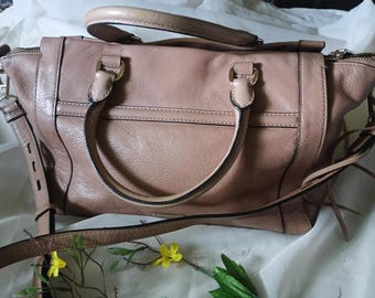 Rebecca Minkoff Large Beige Pebble Leather Crossbody Handbag