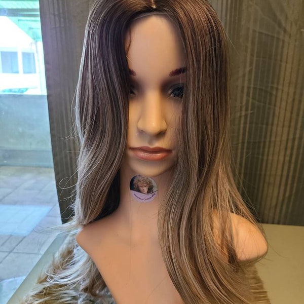 Ashley 100%Brasilianischer Menschlicher Haarmix Custom Ash Blonde Perücke