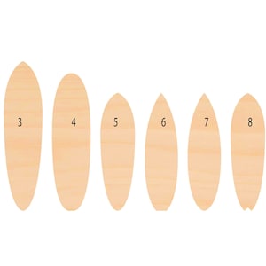 Unfinished Wooden Surfboard Craft Shape