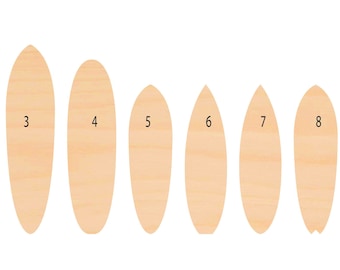Unfinished Wooden Surfboard Craft Shape