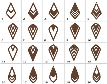 Wood Earring Blanks: Birch Laser Cut Shapes - Unfinished DIY Craft