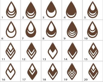 Laser Cut Wood Earring Blanks: Birch Shapes for DIY Jewelry