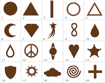 Birch Wood Earring Blanks, Laser Cut Shapes (Unfinished DIY Set)