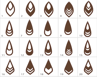 Wood Earring Blanks, Birch Laser Cut (Unfinished DIY Shapes)