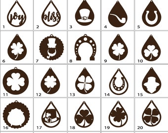 Earring Blanks: Birch Wood Laser Cut - Unfinished DIY Shapes