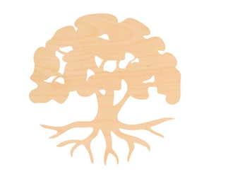 Tree of Life Wood Cutout: Birch Craft Shape, Unfinished