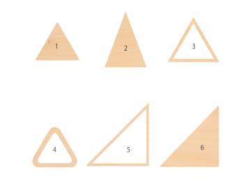 Laser Cut Out Unfinished Wood Shape Craft Supply BSC6 Triangle