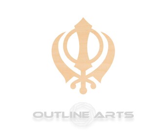 IRON ON PATCH APPLIQUE SIKH KHANDA SYMBOL *SIZES* *COLORS*