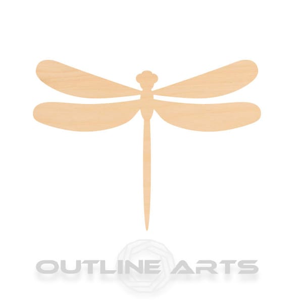 Unfinished Wooden Dragonfly Craft Shape