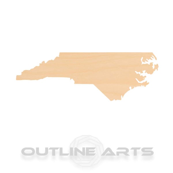 Unfinished Wooden North Carolina Craft Shape