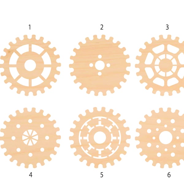 Unfinished Wooden Bike Sprocket Craft Shape