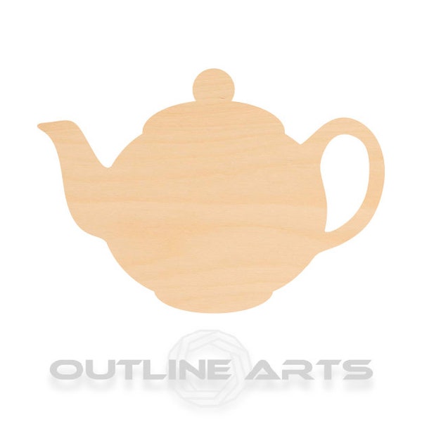 Unfinished Wooden Teapot Craft Shape