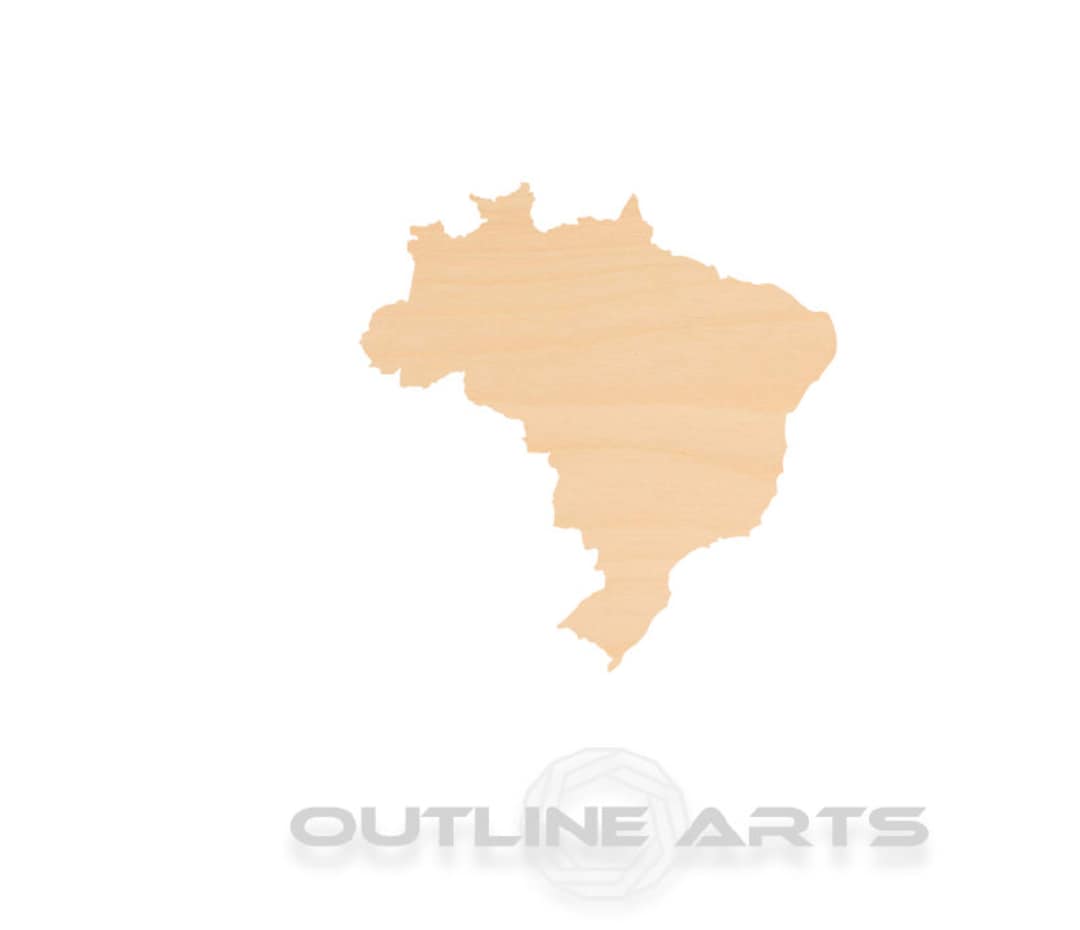 Unfinished Wooden Brazil Craft Shape - Etsy