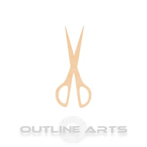 Unfinished Wooden Scissors Craft Shape