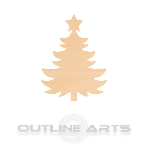 Unfinished Wooden Christmas Tree Craft Shape