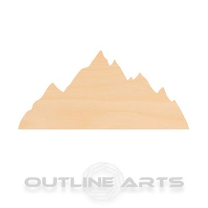 Unfinished Wooden Mountain  Range Craft Shape