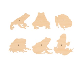 Frog Wood Shape: Birch Cutout for Painting - Craft Supply