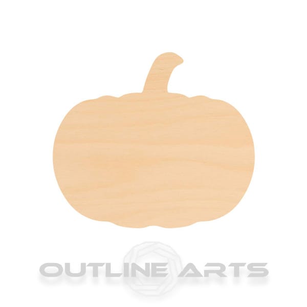 Unfinished Wooden Pumpkin Craft Shape