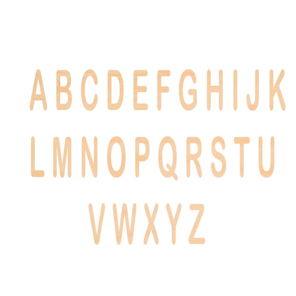 Unfinished Wooden Capital Letters Craft Shape