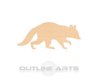 Unfinished Wooden Raccoon Craft Shape