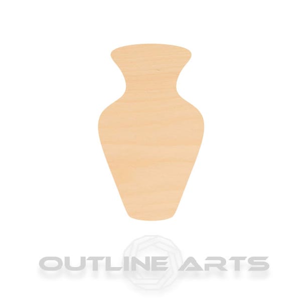 Unfinished Wooden Vase Craft Shape