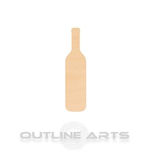 Unfinished Wooden Wine Bottle Craft Shape