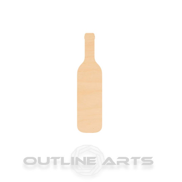 Unfinished Wooden Wine Bottle Craft Shape